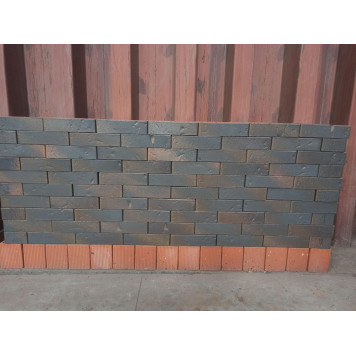 Клинкерный кирпич керамейя рустика Графит 6 -1