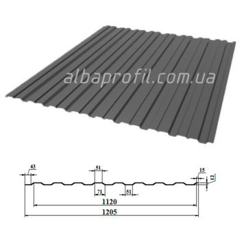 Профнастил ПС 12-0