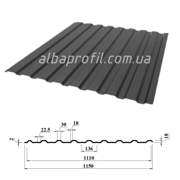 Профнастил ПС 18 (Одесса) Профнастил ПС 18 (Одесса)-0